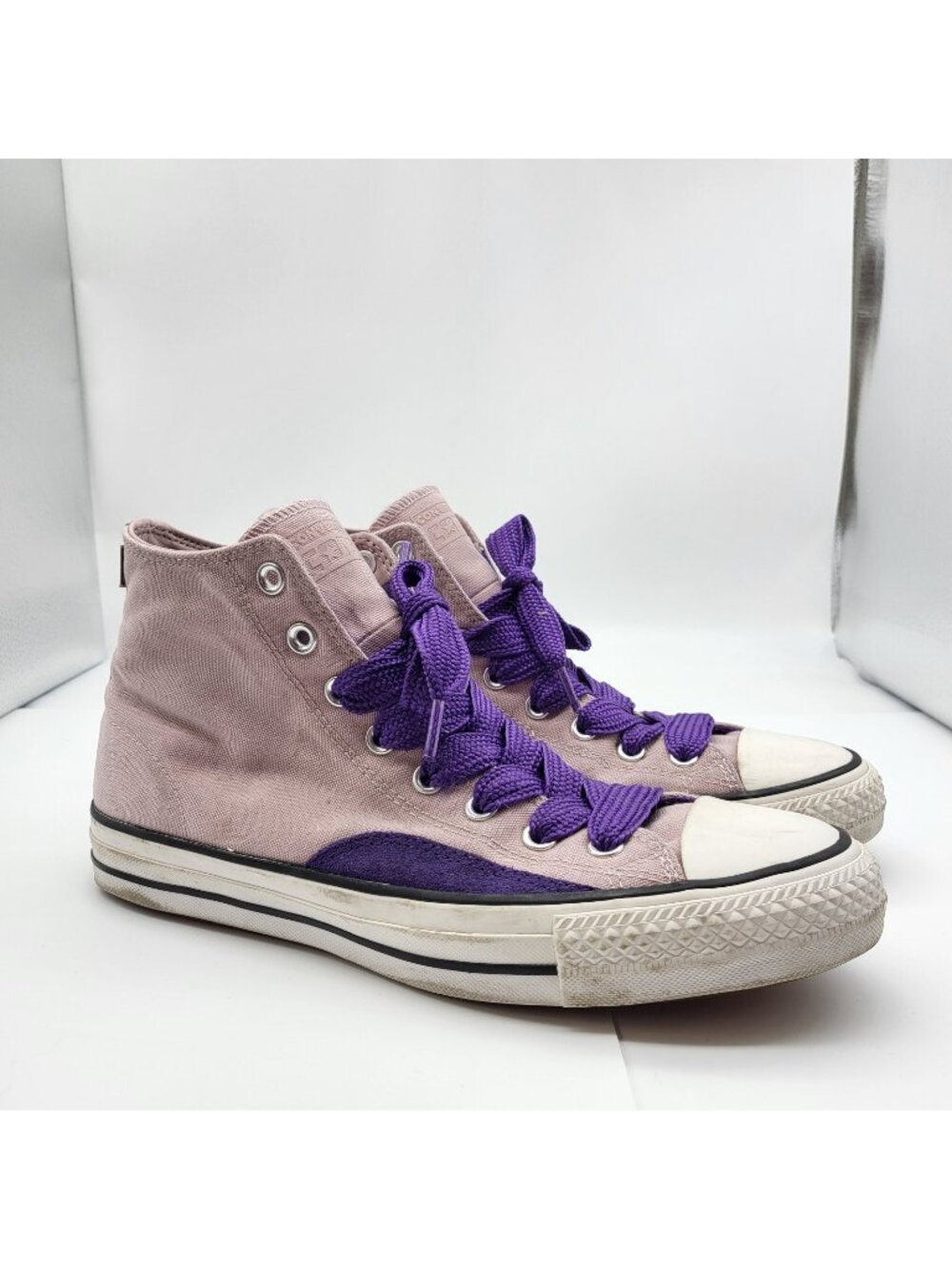 Chuck Taylor Pro Purple high top sneakers mens 9 Skate Shoes Gorp Hipster Vegan